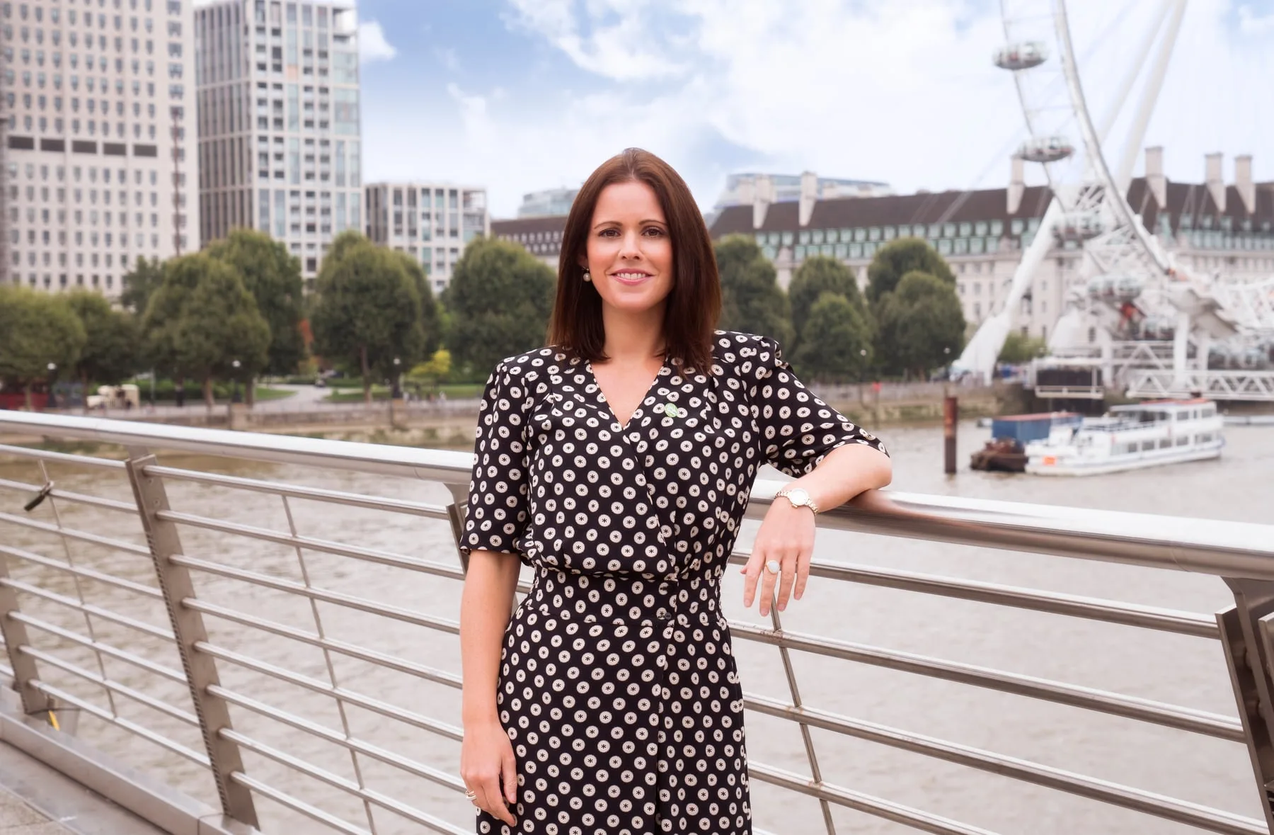 Executive portrait by the London Eye on the Thames, London
